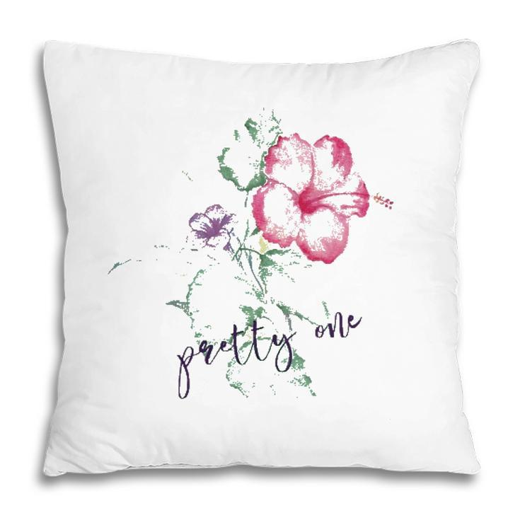 Womens Spring Floral Pretty One Tropical Summer Hawaiian Hibiscus T Pillow