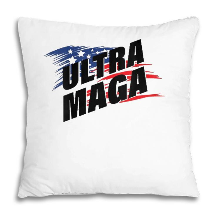 Womens Ultra Maga Pro American Pro Freedom Ultra-Maga Ultra Mega Pro Trump  Pillow