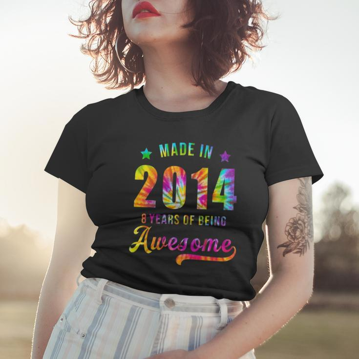 8 Years Old 8Th Birthday 2014 Tie Dye Awesome Women T-shirt Gifts for Her