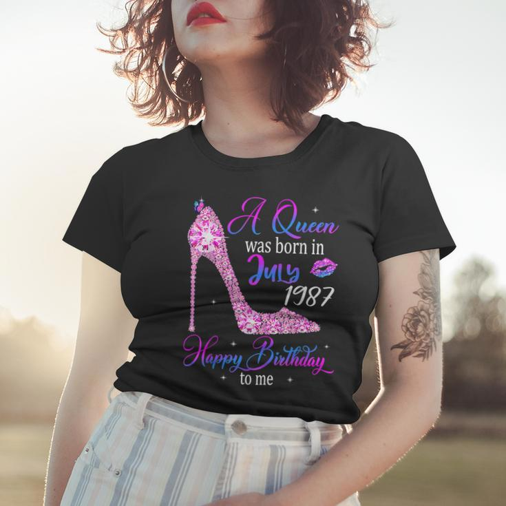 A Queen Was Born In July 1987 Happy 35Th Birthday To Me Women T-shirt Gifts for Her