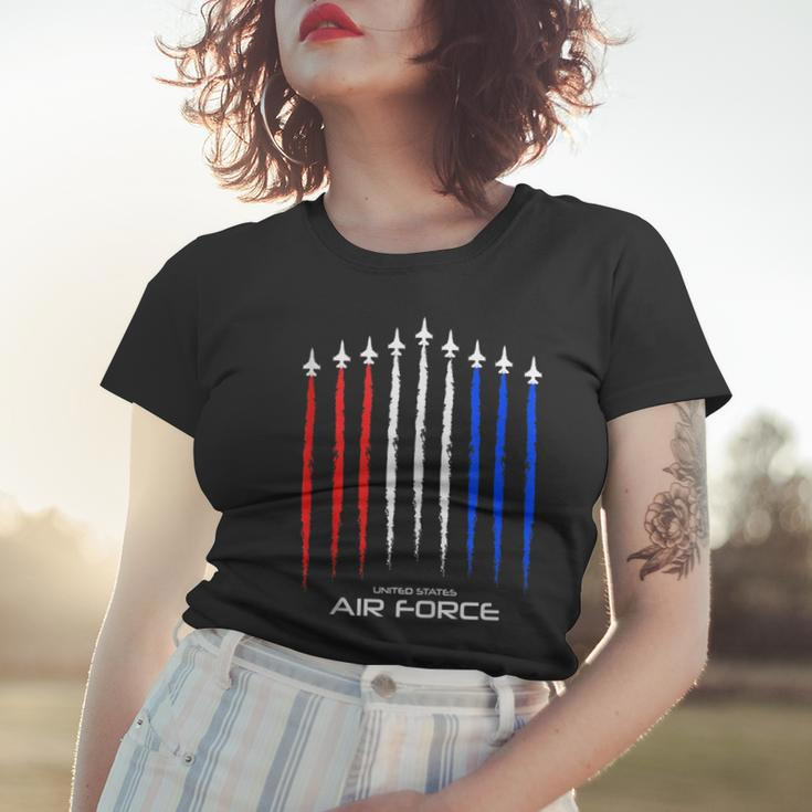 Air Force Us Veterans 4Th Of JulyAmerican Flag Women T-shirt Gifts for Her