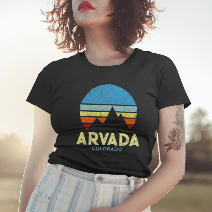 Arvada Colorado Mountains Vintage Retro Women T-shirt Gifts for Her