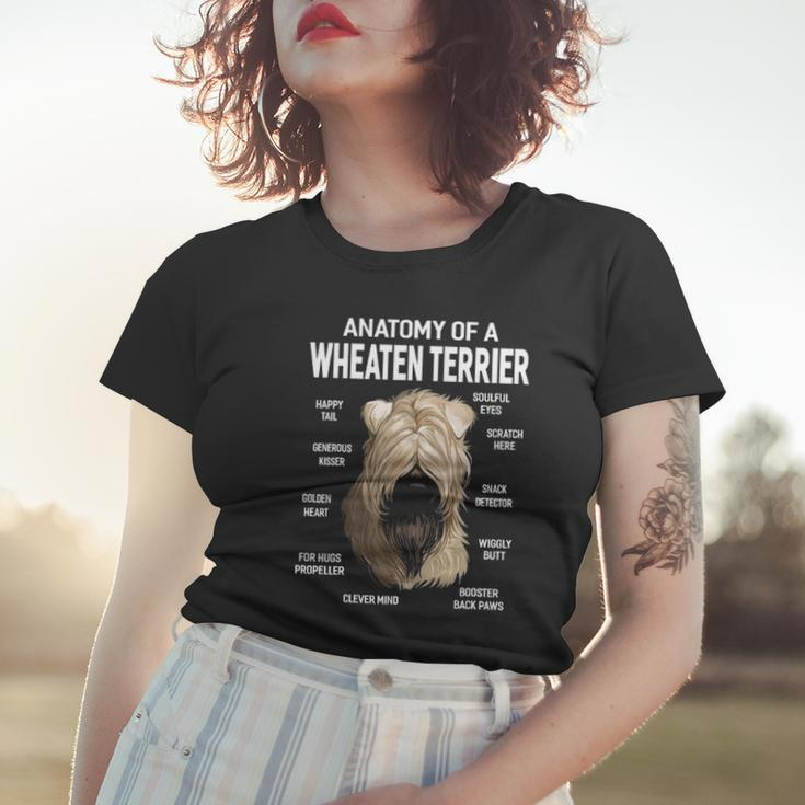 Dogs 365 Anatomy Of A Soft Coated Wheaten Terrier Dog Women T-shirt Gifts for Her
