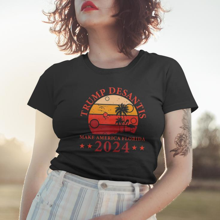 Donald Trump Tee Trump Desantis 2024 Make America Florida Women T-shirt Gifts for Her