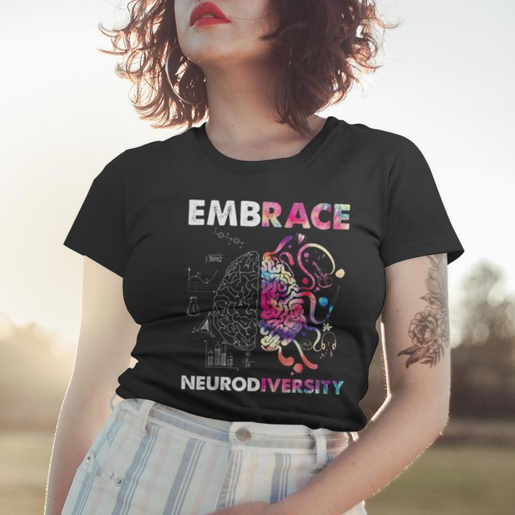 Embrace Neurodiversity Funny V4 Women T-shirt Gifts for Her