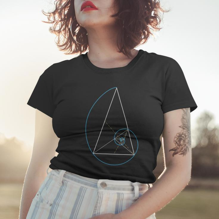 Golden Triangle Fibonnaci Spiral Ratio Women T-shirt Gifts for Her