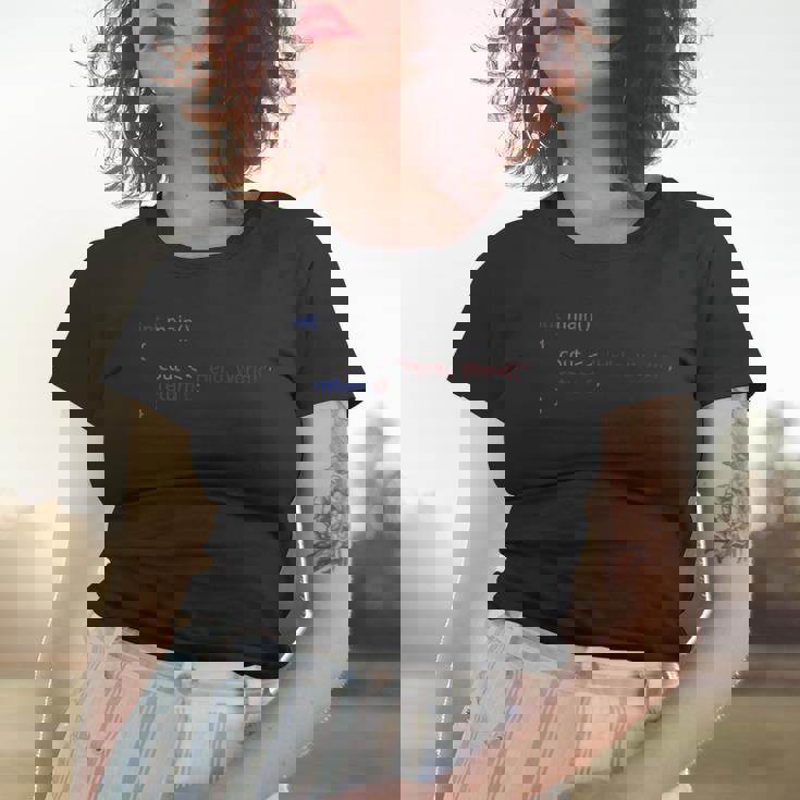 Hello World C Programming Languages Women T-shirt Gifts for Her