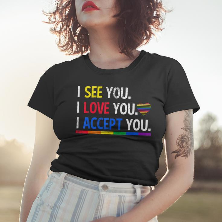 I See I Love You I Accept You Lgbtq Ally Gay Pride Women T-shirt Gifts for Her
