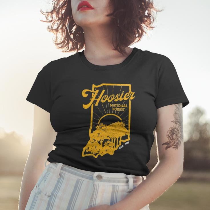 Indiana State Hoosier National Forest Retro Vintage Women T-shirt Gifts for Her