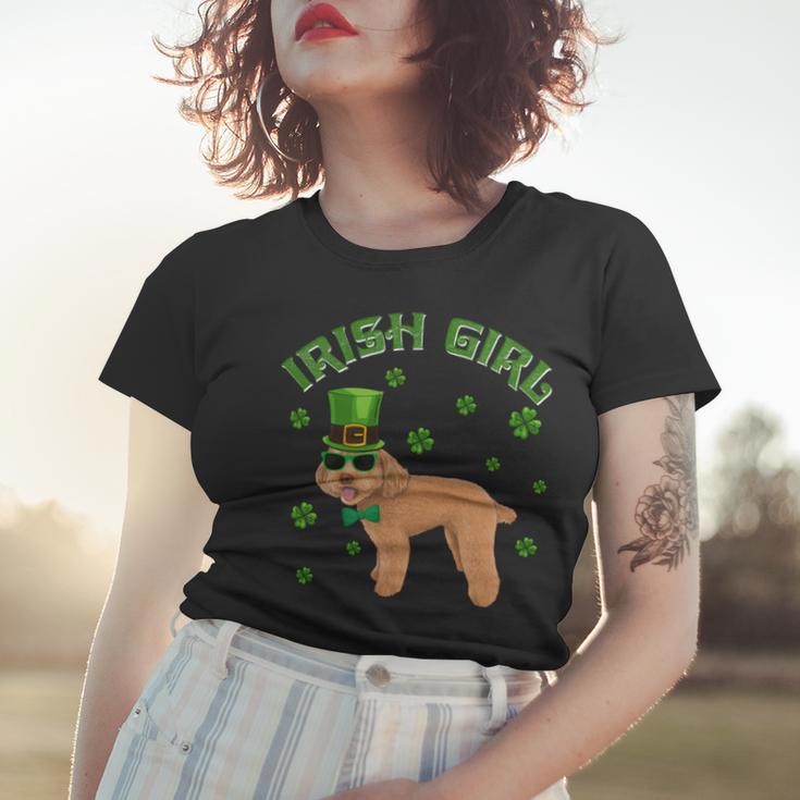 Irish Girl Leprechaun Poodle Dog St Patricks Day Kids Women T-shirt Gifts for Her