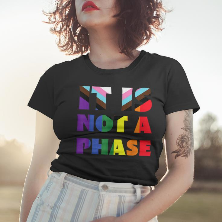Its Not A Phase Lgbtqia Rainbow Flag Gay Pride Ally Women T-shirt Gifts for Her