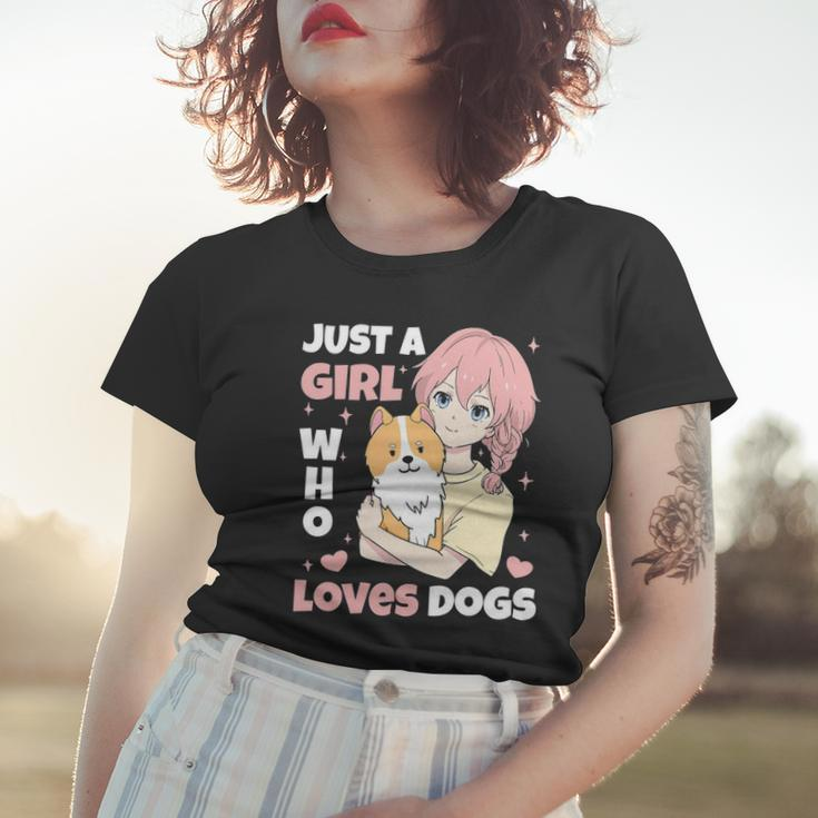 Just A Girl Who Loves Dogs Cute Corgi Lover Outfit & Apparel Women T-shirt Gifts for Her
