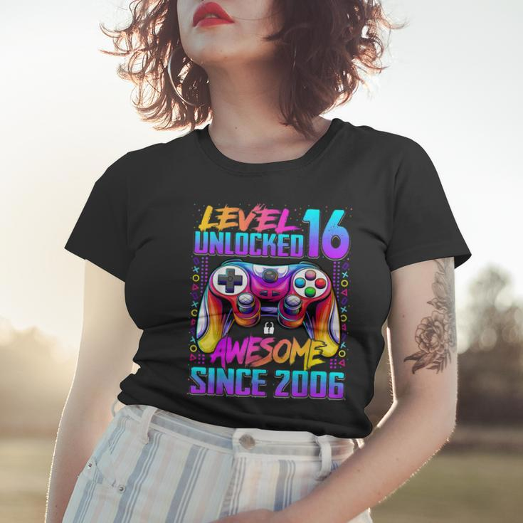 Level 16 Unlocked Awesome Since 2006 16Th Birthday Gaming Women T-shirt Gifts for Her