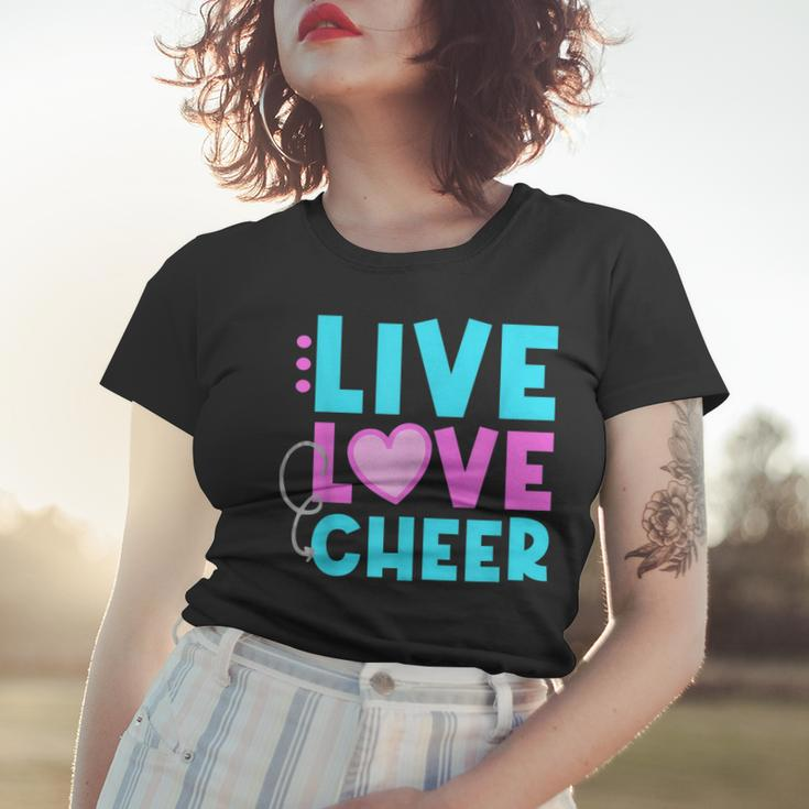 Live Love Cheer Funny Cheerleading Lover Quote Cheerleader V2 Women T-shirt Gifts for Her
