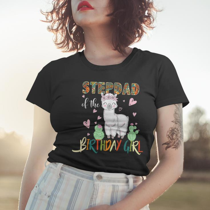 Llama Birthday Stepdad Of The Birthday Girl Outfits Women T-shirt Gifts for Her