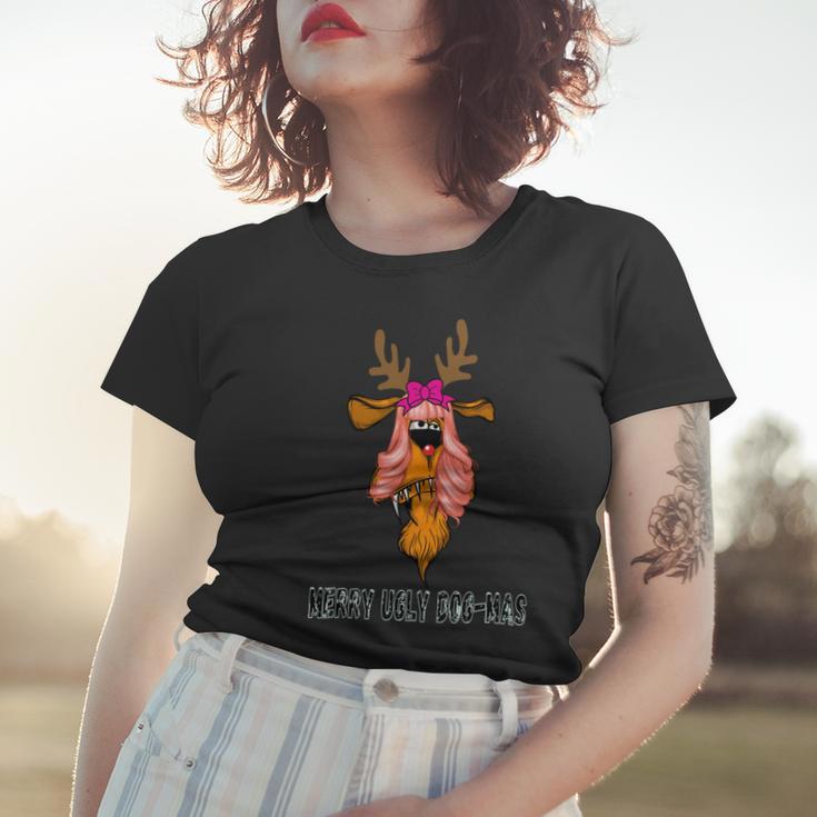 Merry Ugly Dog - Mas Women T-shirt Gifts for Her