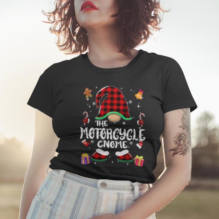 Motorcycle Gnome Buffalo Plaid Red 460 Shirt Women T-shirt Gifts for Her