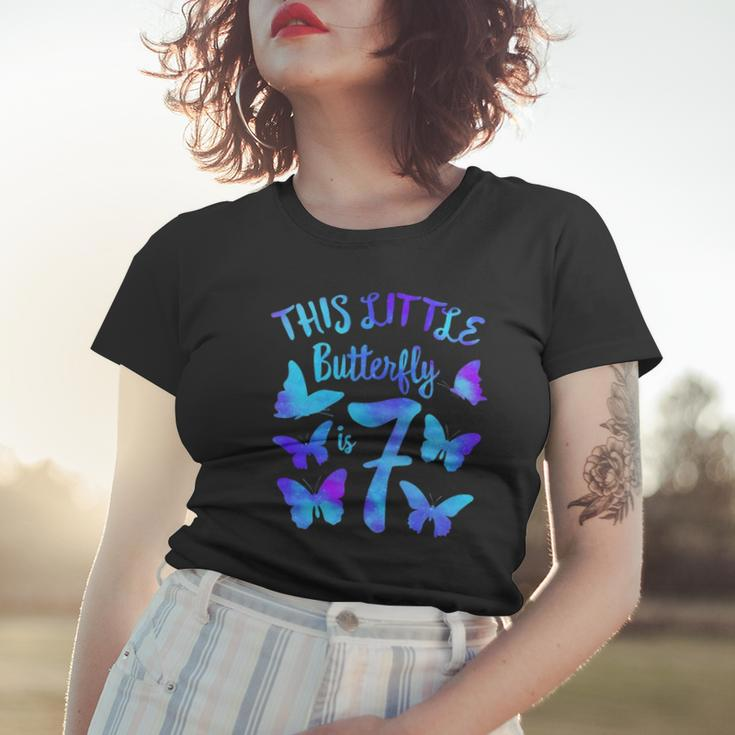 This Little Butterfly Is 7 7Th Birthday Party Toddler Girl Women T-shirt Gifts for Her
