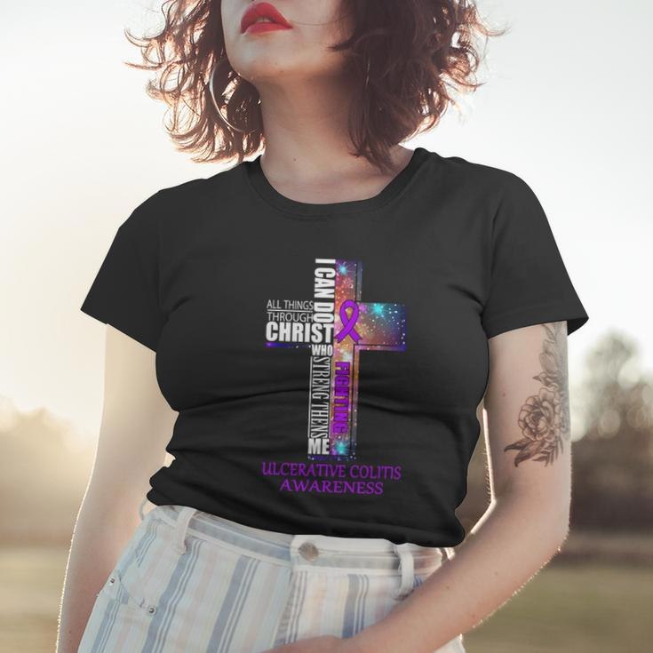 Ulcerative Colitis Awareness Christian Gift Women T-shirt Gifts for Her