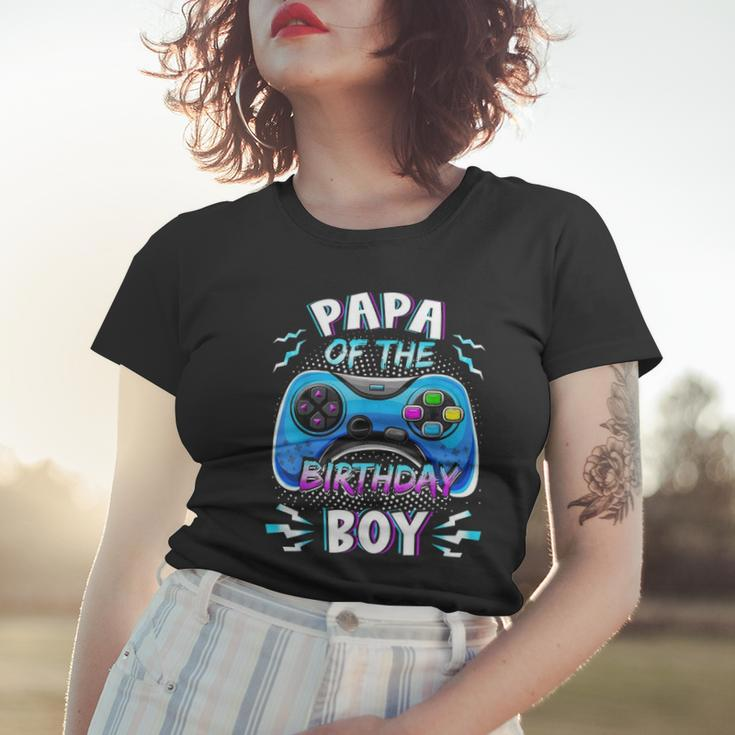 Video Game Birthday Party Papa Of The Birthday Boy Matching Women T-shirt Gifts for Her