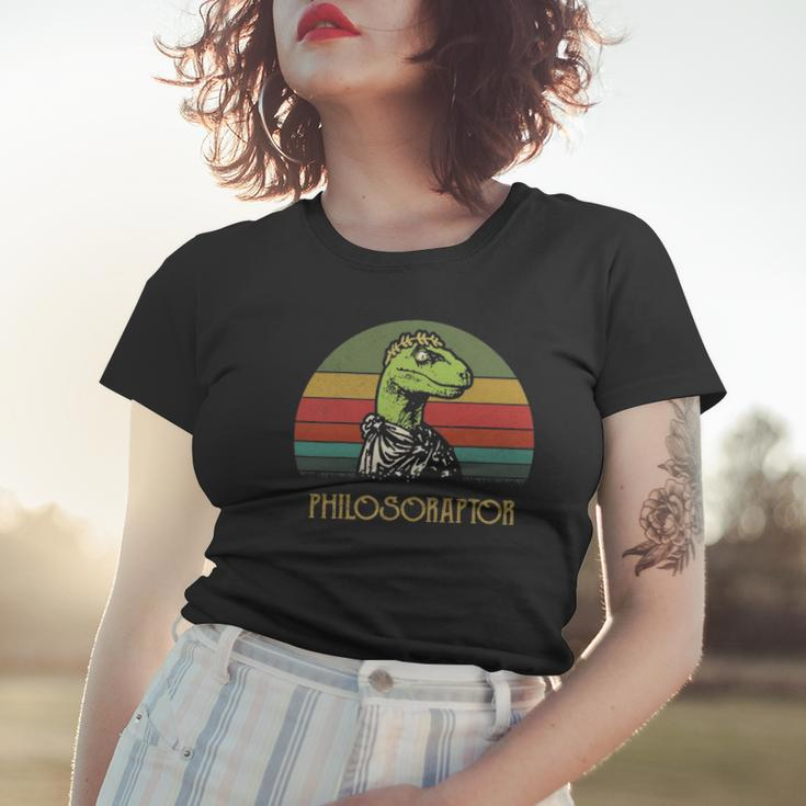 Vintage Philosoraptor Dinosaurs Lovers Gift Women T-shirt Gifts for Her