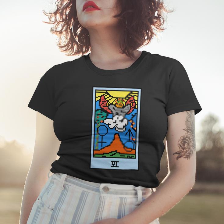 Wait Is This Pixel Art Tarot Yellow - Major Arcana The Lovers Design For Stickers And Women T-shirt Gifts for Her