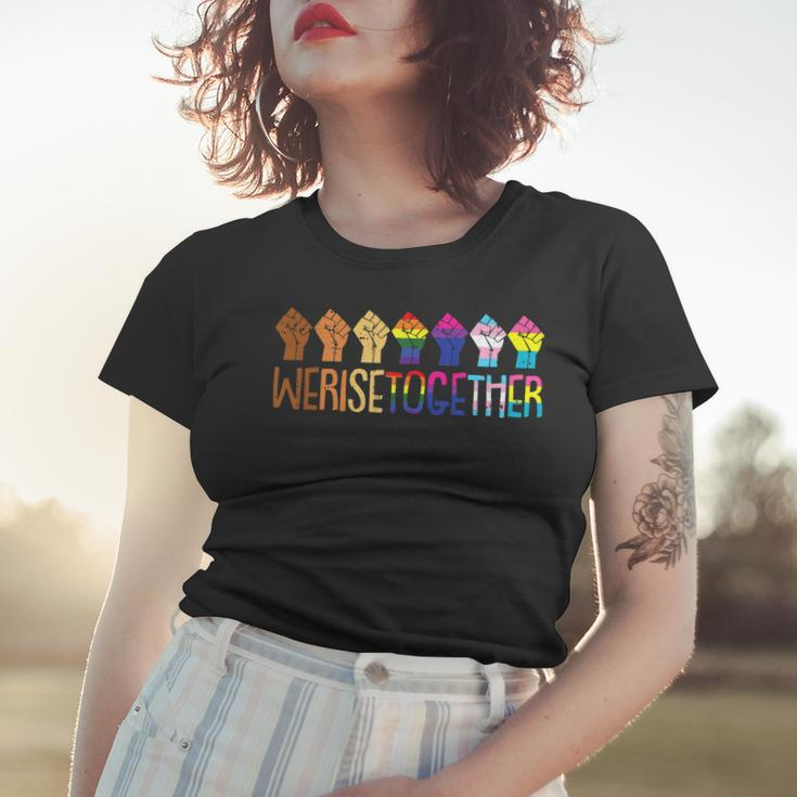 We Rise Together Lgbt Q Pride Social Justice Equality AllyWomen T-shirt Gifts for Her