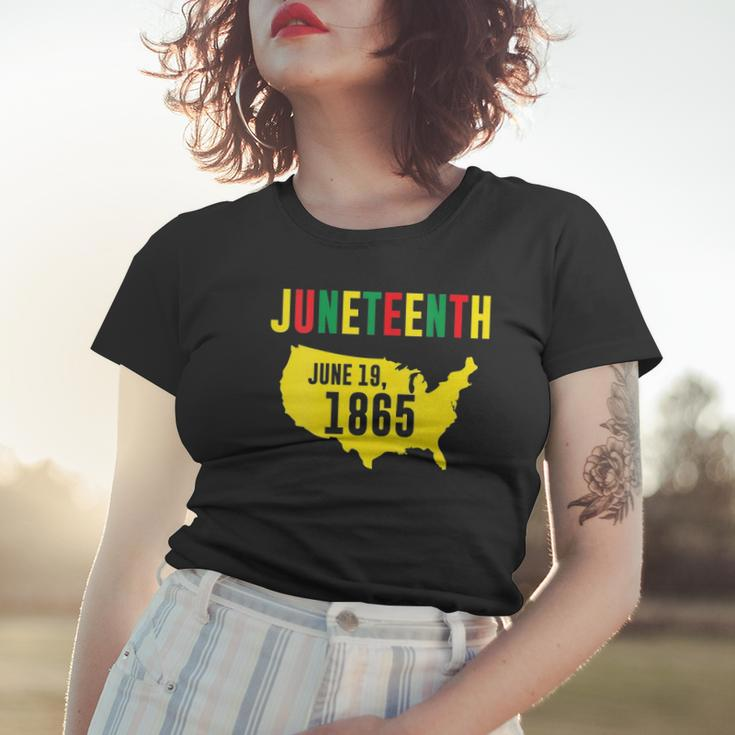 Womens Juneteenth June 19 1865 Black Pride History Black Freedom Women T-shirt Gifts for Her