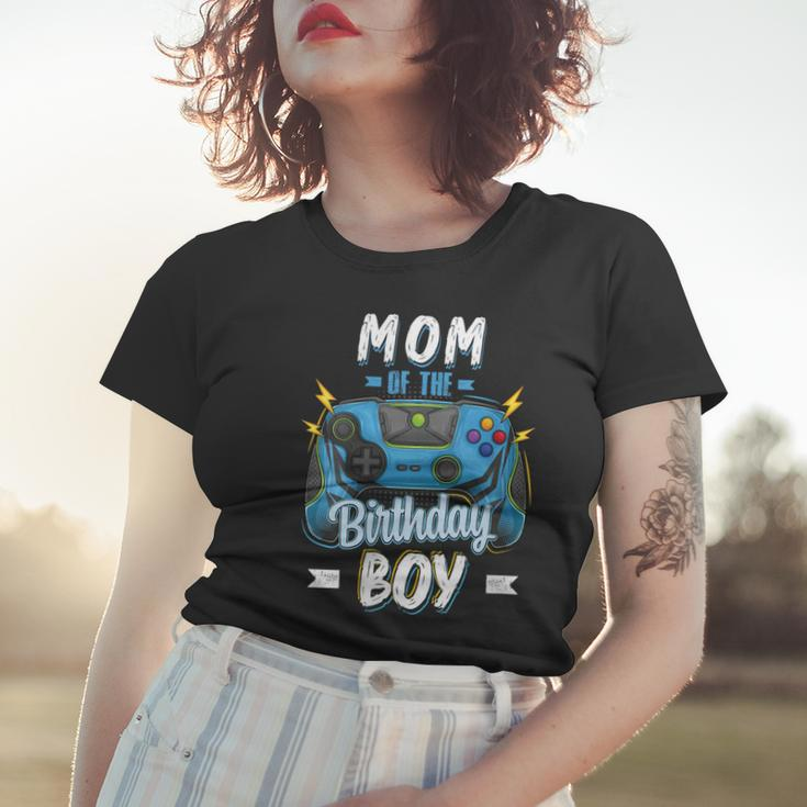 Womens Mom Of The Birthday Boy Matching Family Video Gamer Party Women T-shirt Gifts for Her