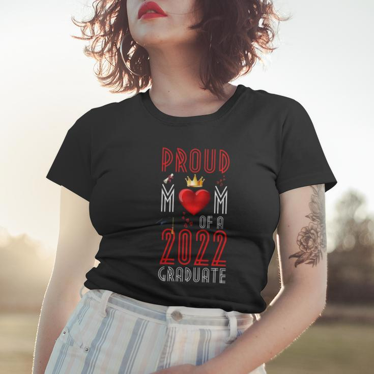 Womens Proud Mom Of A 2022 Graduate Graduation 2022 Mother Red Women T-shirt Gifts for Her