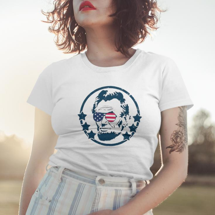 Abraham Lincoln 4Th Of July Usa Tee Gift Women T-shirt Gifts for Her