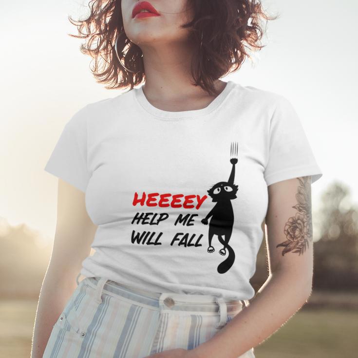 Black Cat Sayes Hey Cat Sayes Hey Women T-shirt Gifts for Her