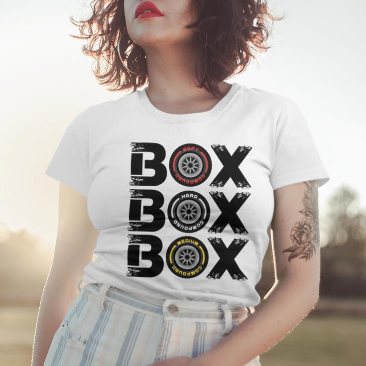 Box Box Box F1 Tyre Compound V2 Design Women T-shirt Gifts for Her