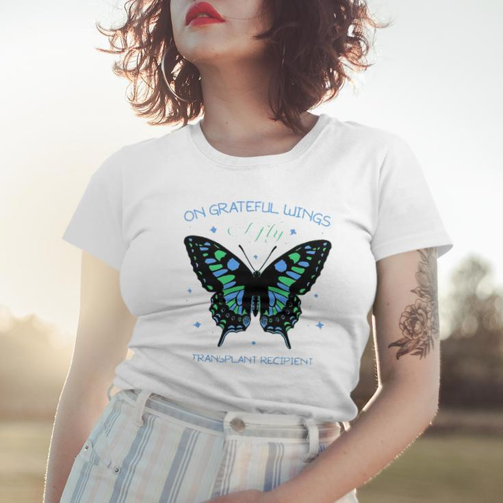 Butterfly On Grateful Wings I Fly Transplant Recipient Women T-shirt Gifts for Her