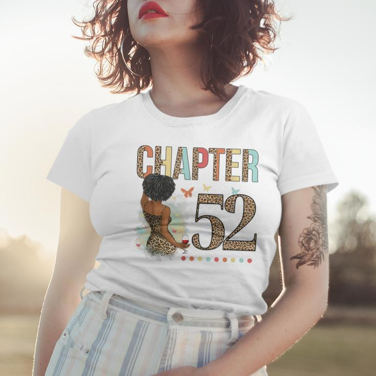 Chapter 52 Years Old 52Nd Birthday Leopard Afro Black Womens Women T-shirt Gifts for Her