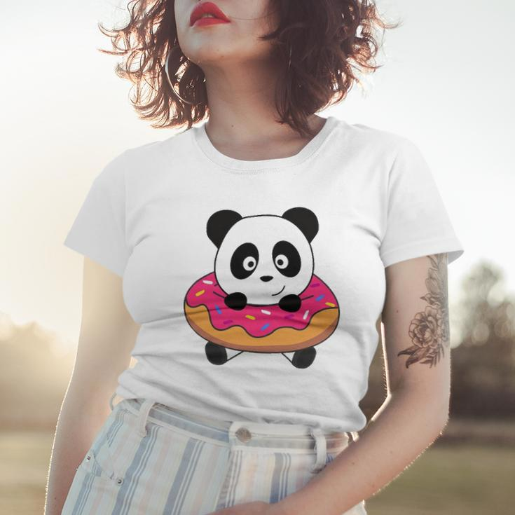 Cute Panda Bear Pandas Donut Sprinkles Women T-shirt Gifts for Her