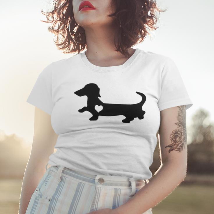 Dachshund Heart Dog Lover Women T-shirt Gifts for Her