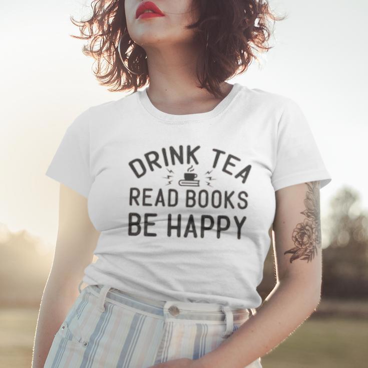 Drink Tea Read Books Women T-shirt Gifts for Her