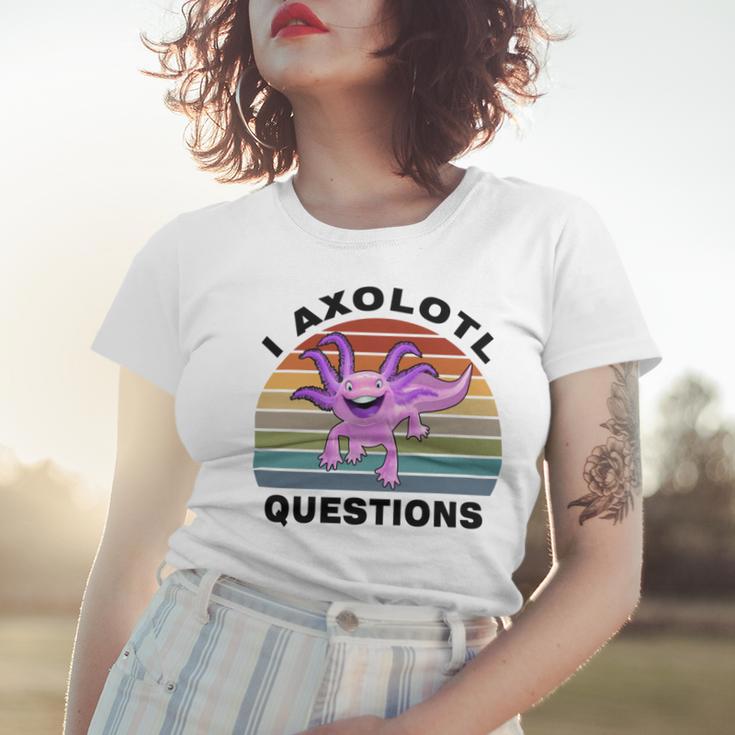 I Axlotl Questions Cute Axlotl V3 Women T-shirt Gifts for Her