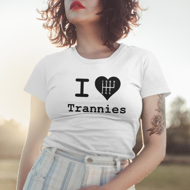 I Love Trannies Heart Car Lovers Gift Women T-shirt Gifts for Her