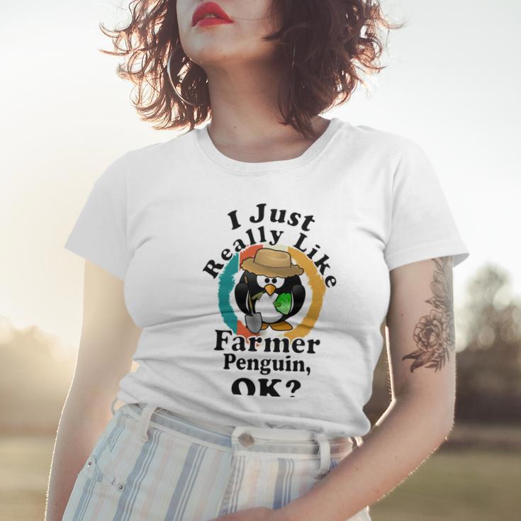 I Really Like Farmer Penguin Ok Women T-shirt Gifts for Her