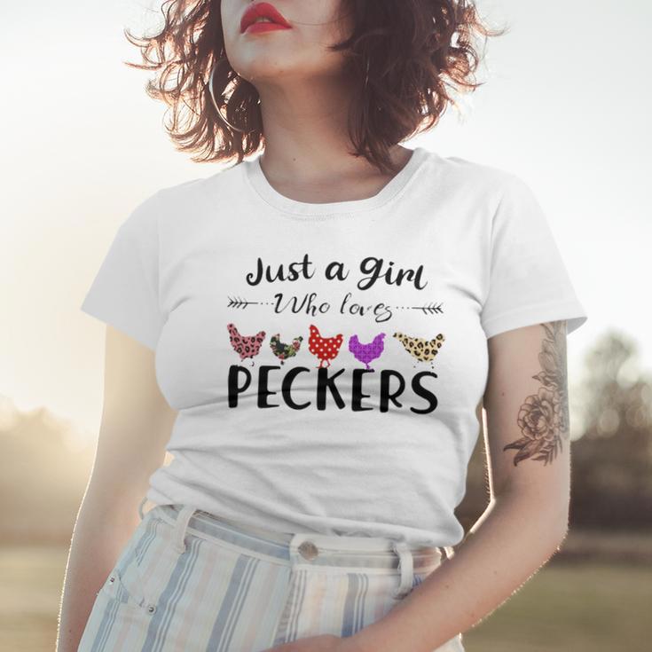 Just A Girl Who Loves Peckers 863 Shirt Women T-shirt Gifts for Her