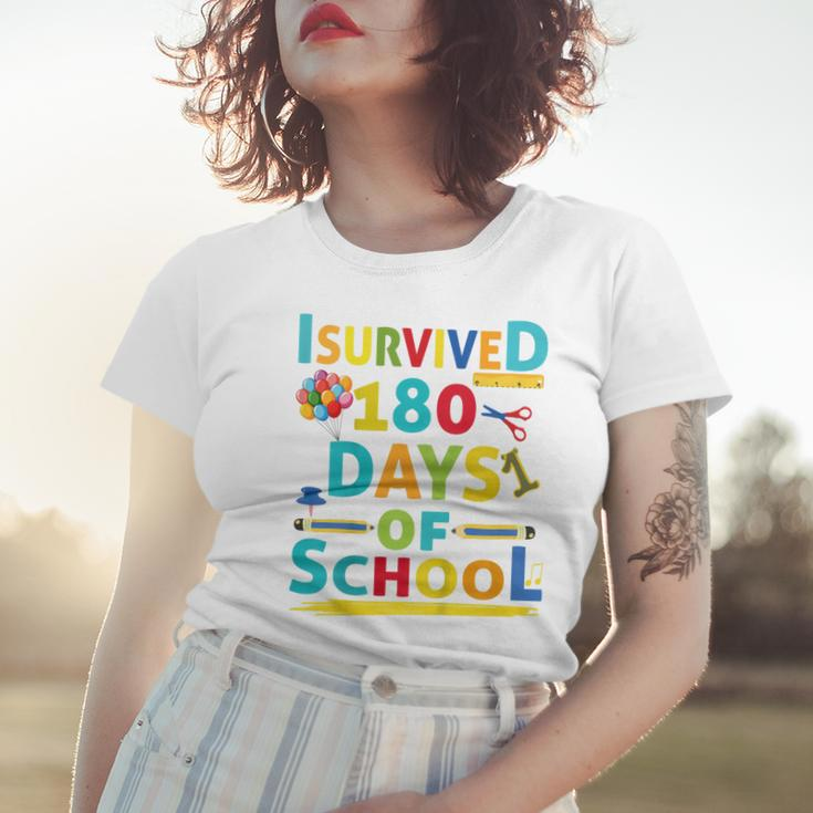 Kids I Survived 180 Days Of School 2022 Class Activity Teacher Women T-shirt Gifts for Her