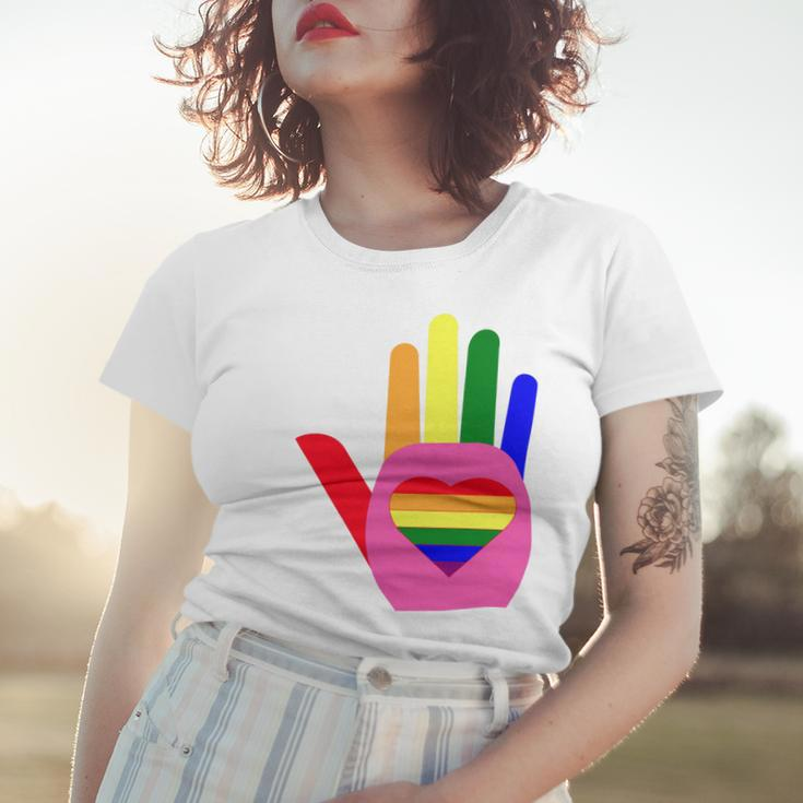Lgbt Pride Month Lgbt History Month Slogan Shirt Lgbt Hand Women T-shirt Gifts for Her
