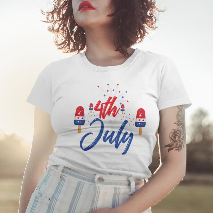 Memorial Day 4Th Of July Holiday Patriotic Ice Cream V2 Women T-shirt Gifts for Her