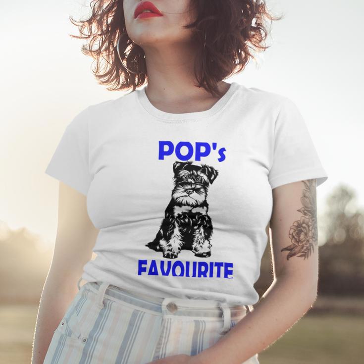 Miniature Schnauzer At Home Pops Favourite Multi Tasking Dog Women T-shirt Gifts for Her