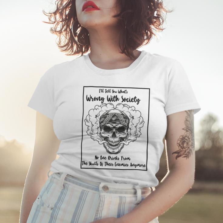 Official Wrong Society Drink From The Skull Of Your Enemies Women T-shirt Gifts for Her