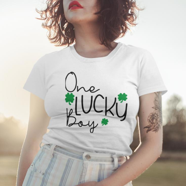 One Lucky Boy Funny St Patrick Day Women T-shirt Gifts for Her