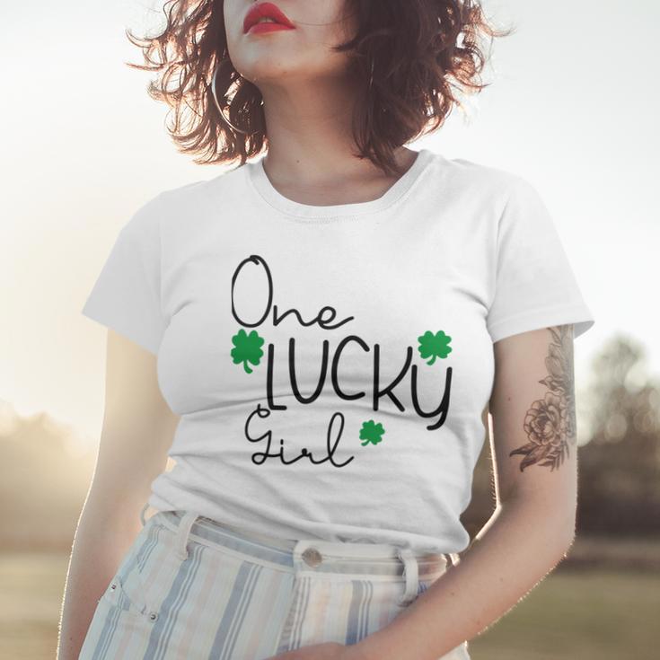 One Lucky Girl Funny St Patrick Day Women T-shirt Gifts for Her