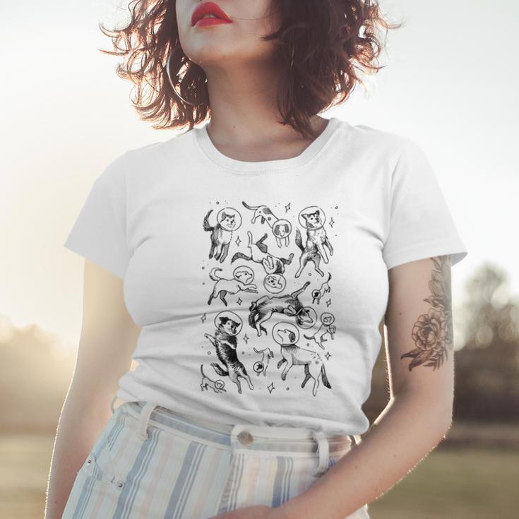 Space Dogs Women T-shirt Gifts for Her